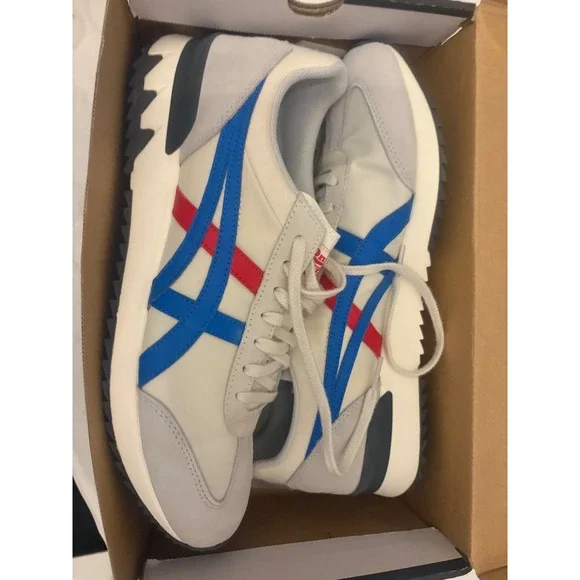 NEW Onitsuka Tiger California 78 Ex Cream Blue Red Mens Size 10.5 Shoes Sneakers - Picture 3 of 6